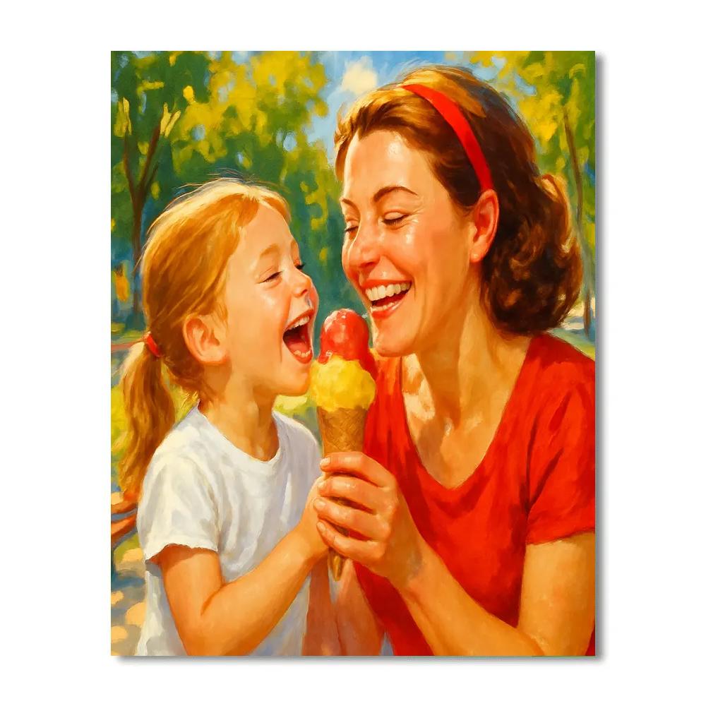 Sharing An Ice Cream Cone paint by numbers