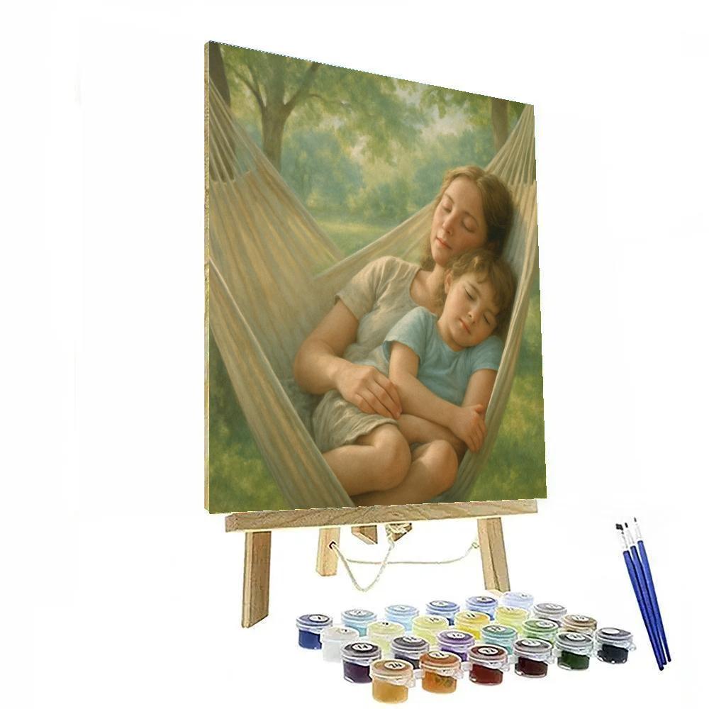 Mother And Child Hammock Rest Painting by numbers kit