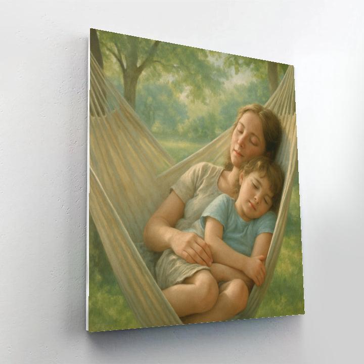 Mother And Child Hammock Rest Painting by numbers kit