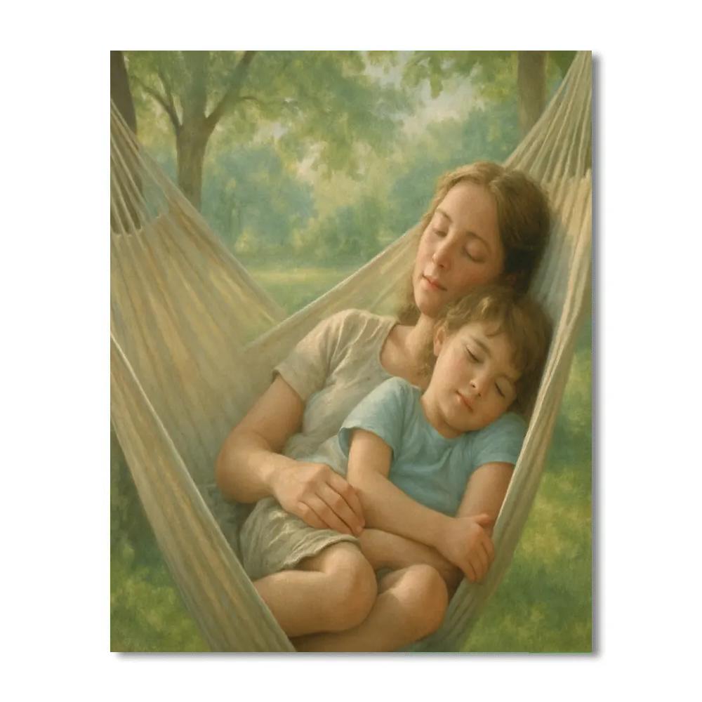 Mother And Child Hammock Rest Painting by numbers kit