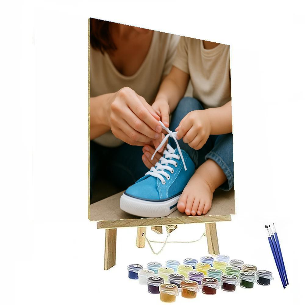 Teaching To Tie Shoelaces Painting by numbers kit