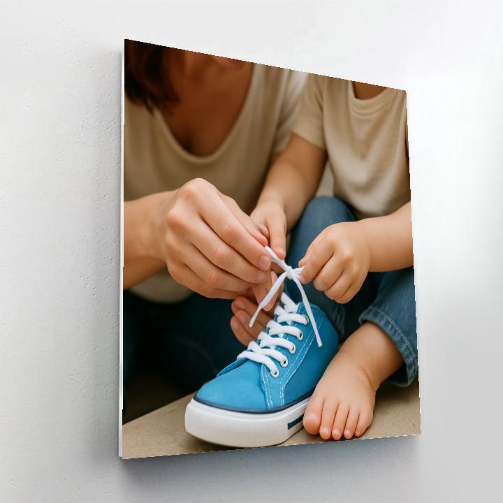 Teaching To Tie Shoelaces Painting by numbers kit