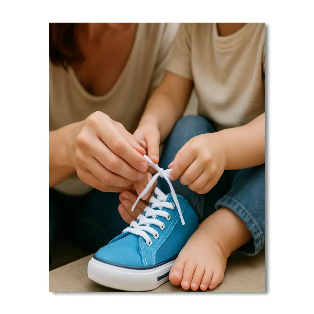 Teaching To Tie Shoelaces Painting by numbers kit