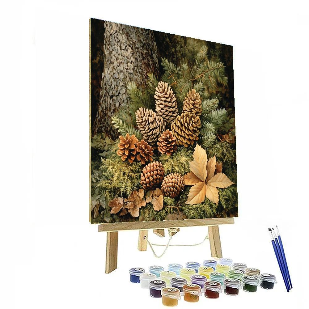 Gustave Courbet Inspired Forest Still Life Paint by numbers art