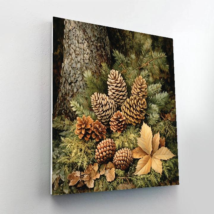 Gustave Courbet Inspired Forest Still Life Paint by numbers art