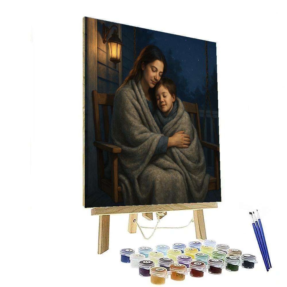 Sharing A Blanket On The Porch DIY paint by numbers