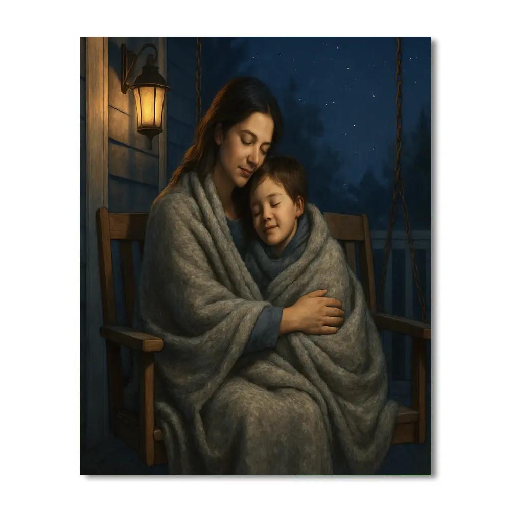 Sharing A Blanket On The Porch DIY paint by numbers