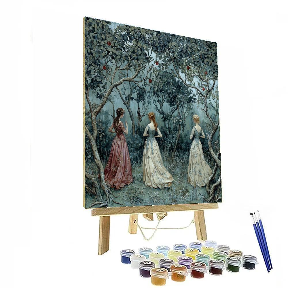 Edward Burne-Jones Inspired Mythical Forest painting number kit