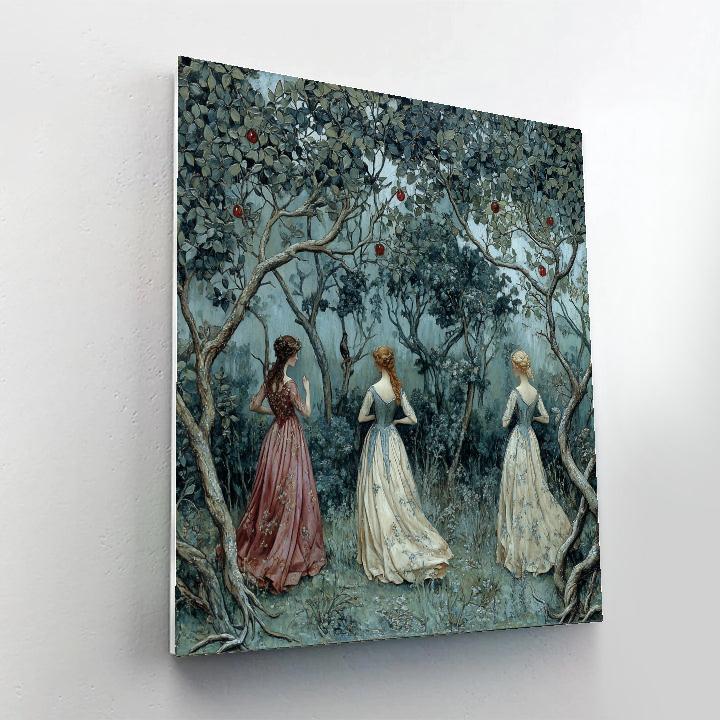 Edward Burne-Jones Inspired Mythical Forest painting number kit