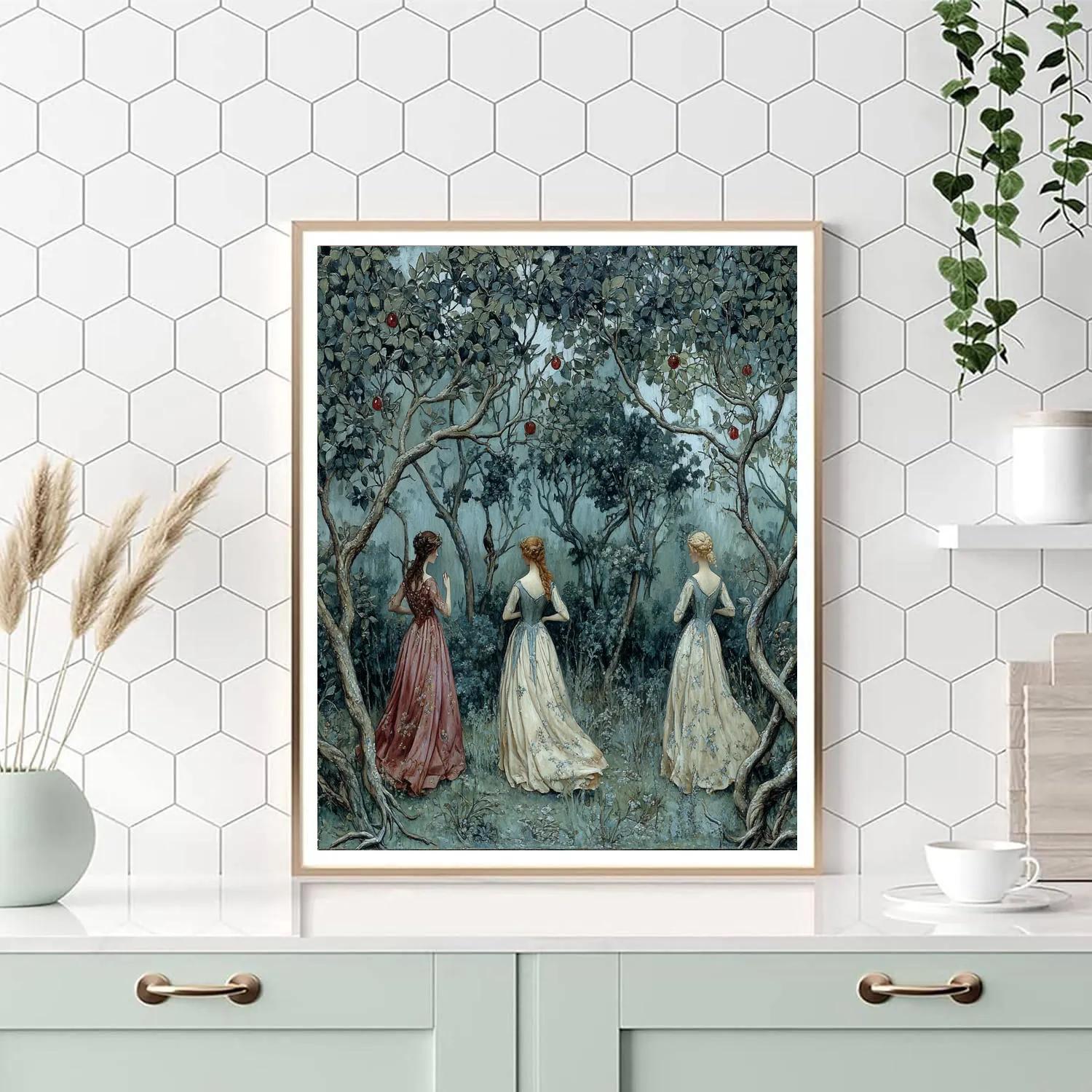 Edward Burne-Jones Inspired Mythical Forest painting number kit