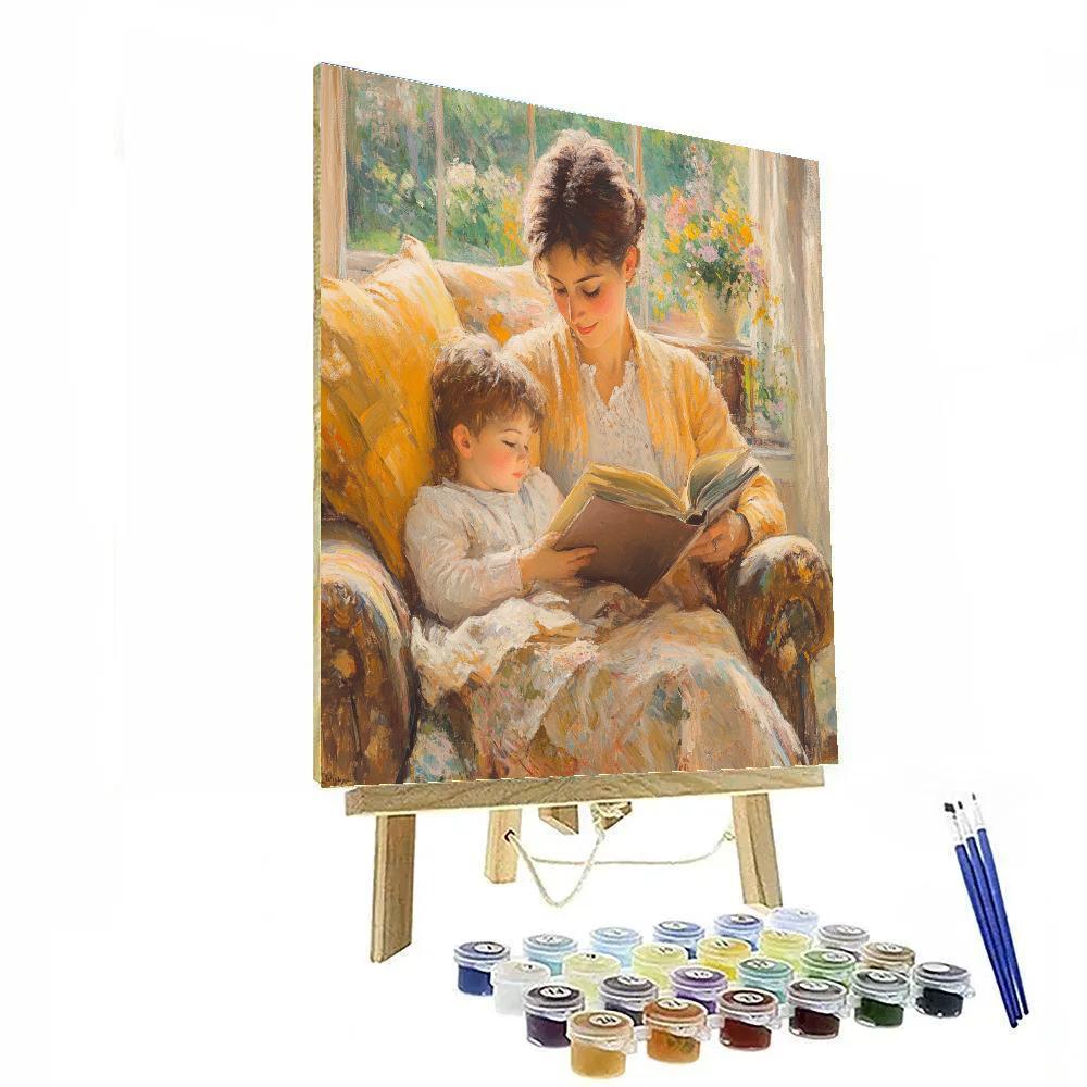 Mary Cassatt Inspired Reading Afternoon Painting by numbers kit