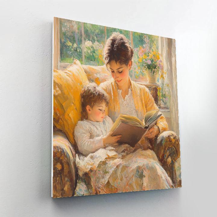 Mary Cassatt Inspired Reading Afternoon Painting by numbers kit