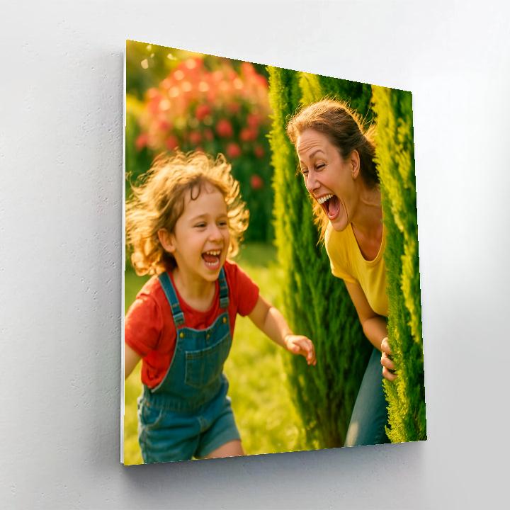 Playing Hide And Seek In The Garden painting number kit