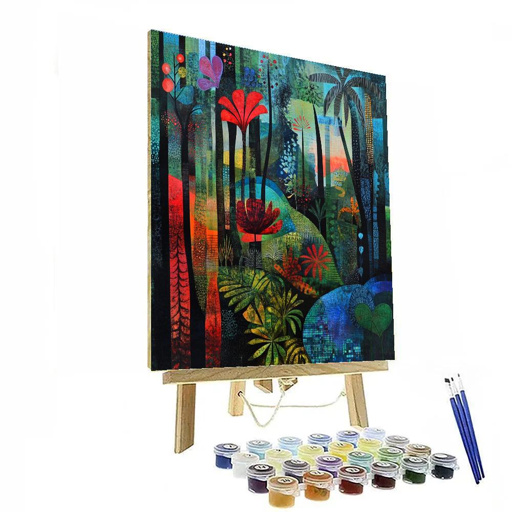 Max Ernst Inspired Fantasy Jungle DIY paint by numbers