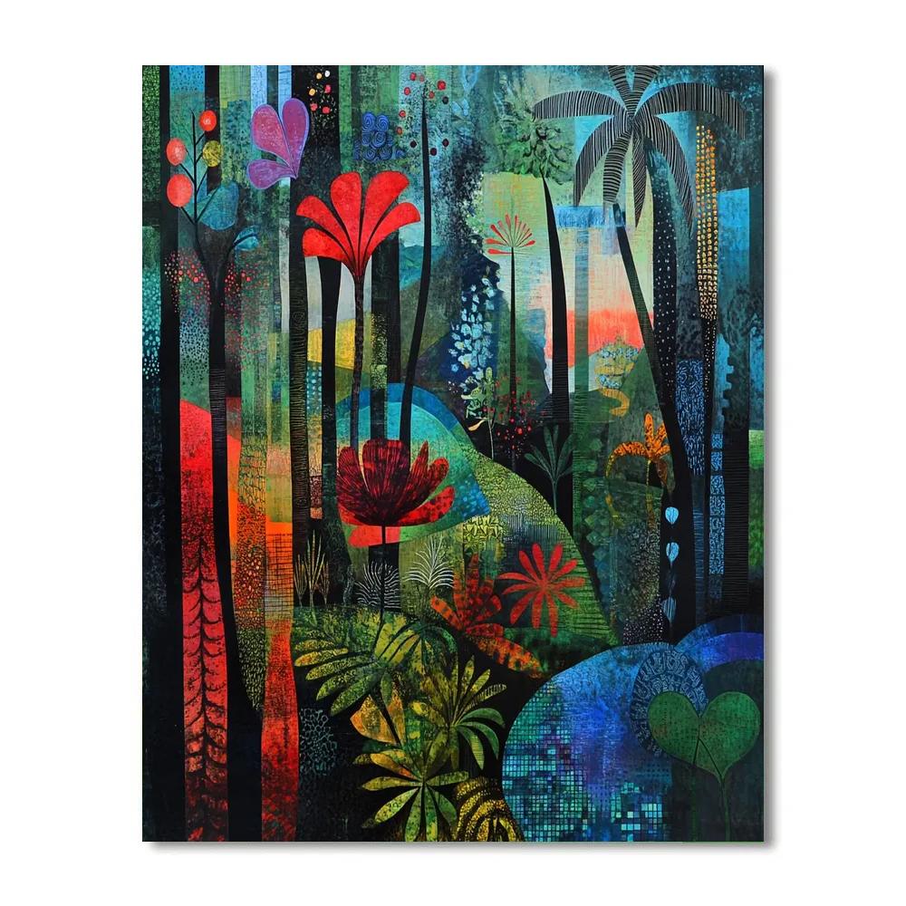 Max Ernst Inspired Fantasy Jungle DIY paint by numbers