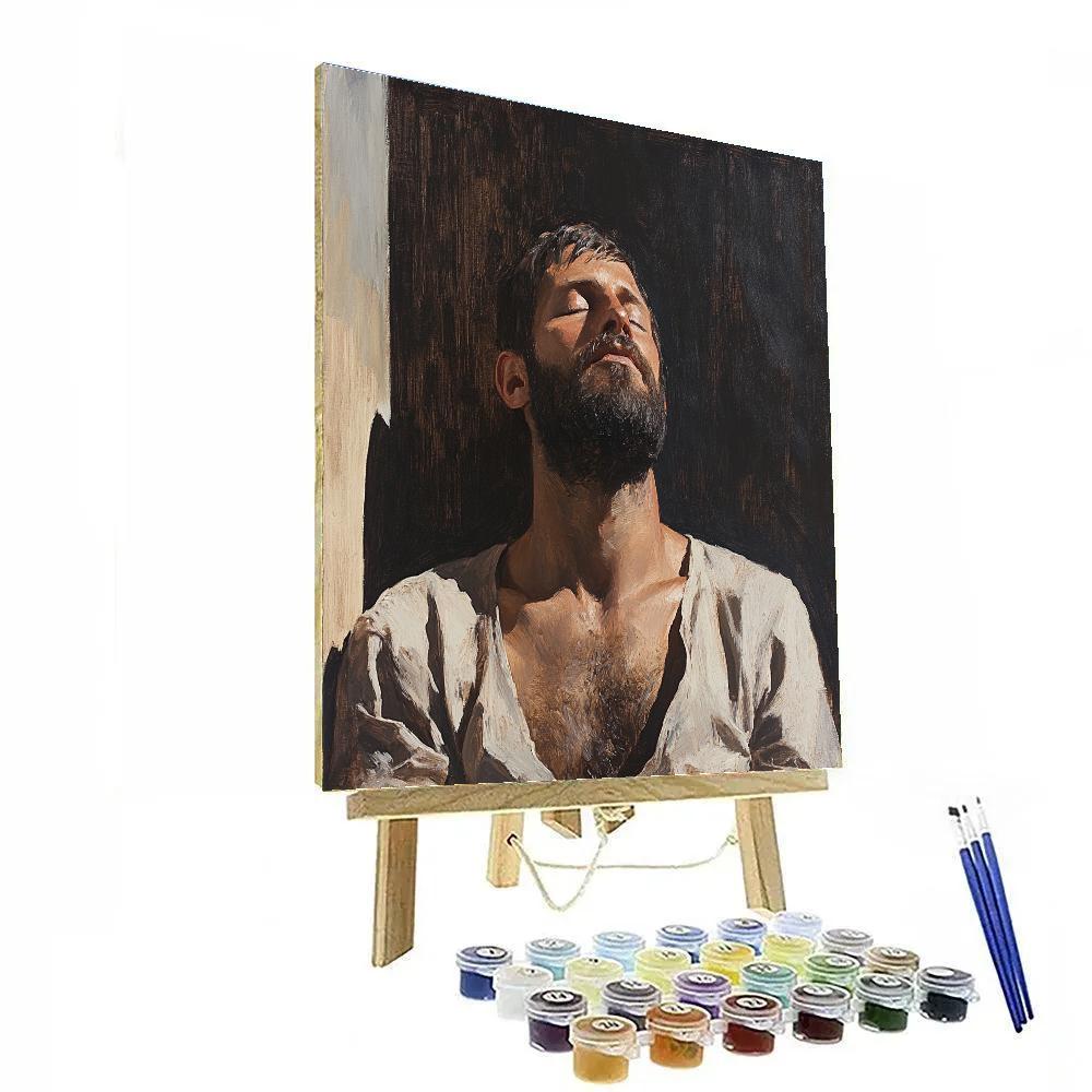 Lucian Freud Inspired Portrait In Shadow Painting by numbers kit