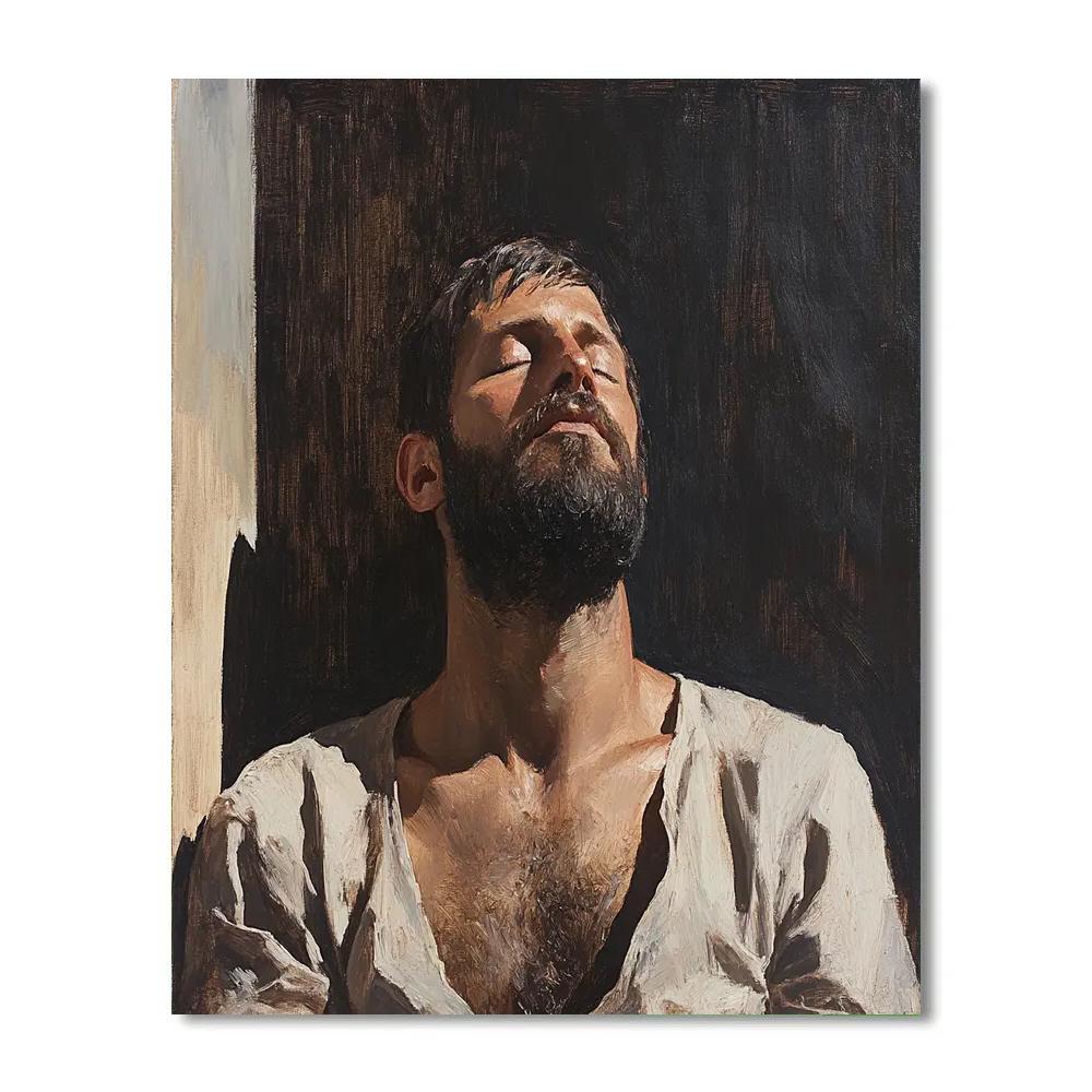 Lucian Freud Inspired Portrait In Shadow Painting by numbers kit