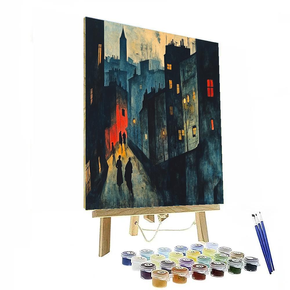 Max Beckmann Inspired Cityscape At Night DIY paint by numbers