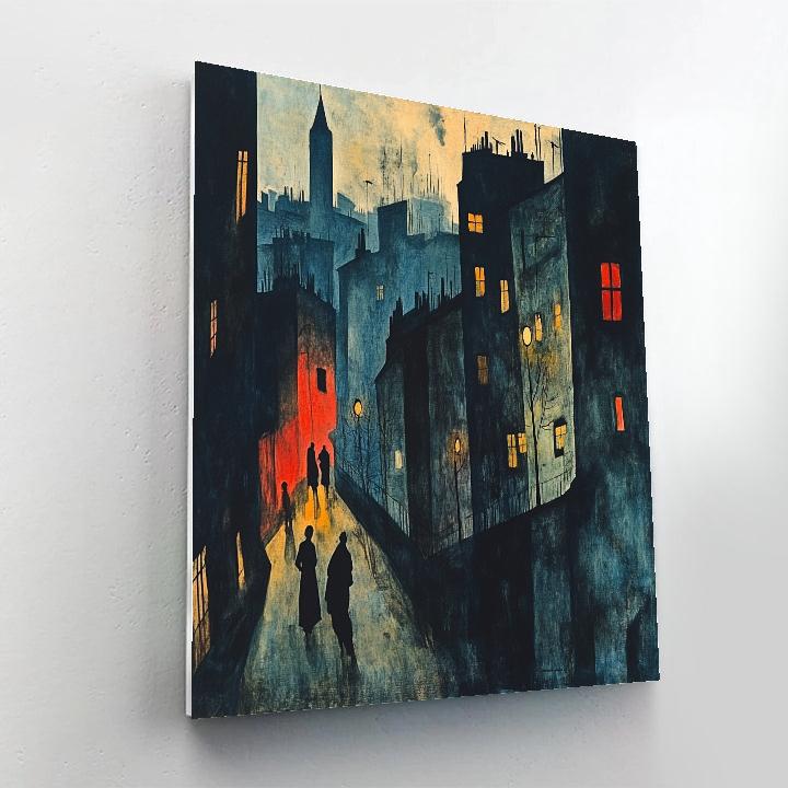 Max Beckmann Inspired Cityscape At Night DIY paint by numbers