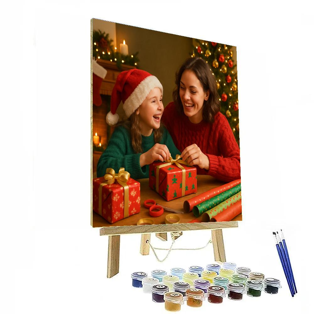 Wrapping Gifts Together Painting by numbers kit