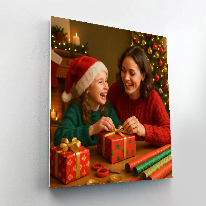 Wrapping Gifts Together Painting by numbers kit
