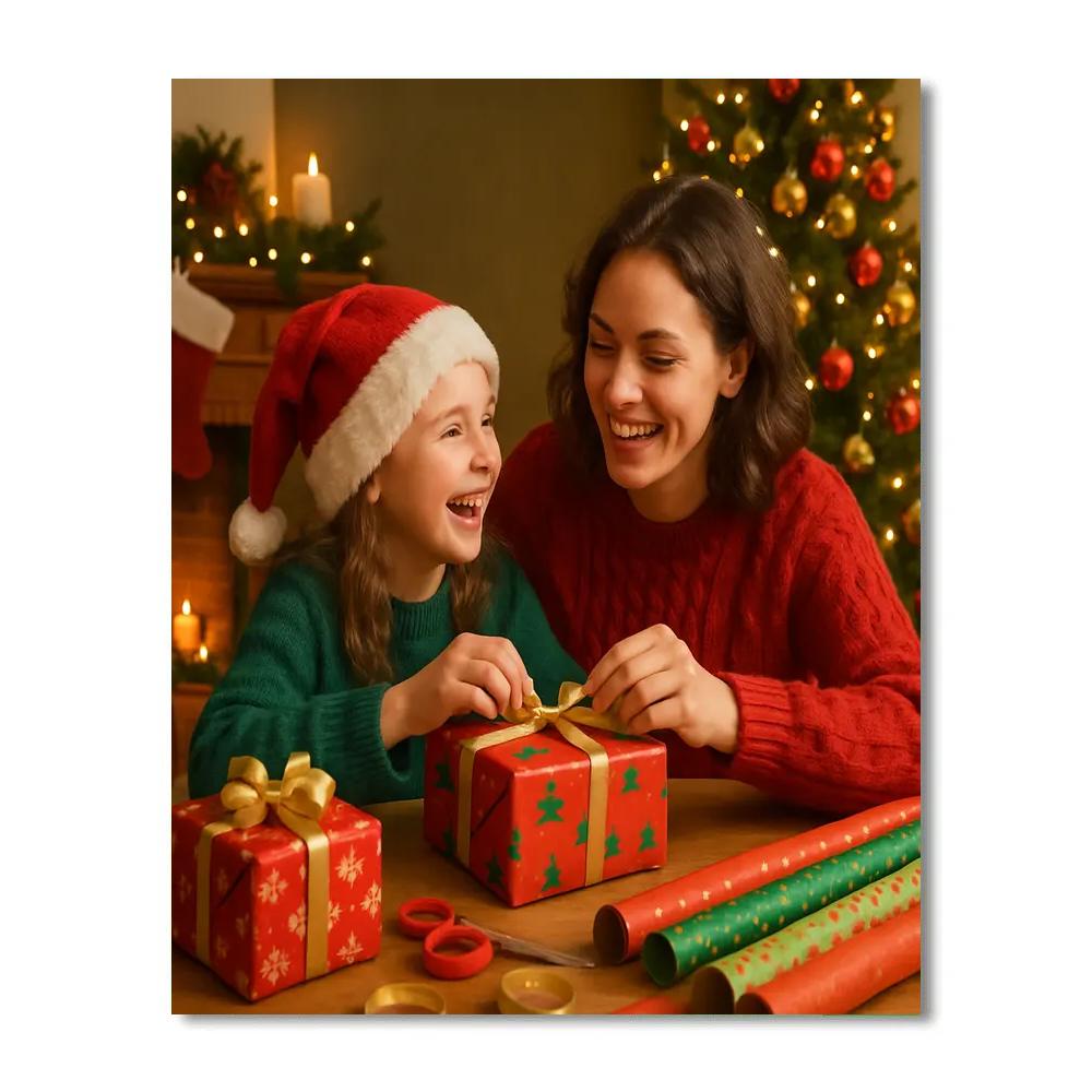 Wrapping Gifts Together Painting by numbers kit