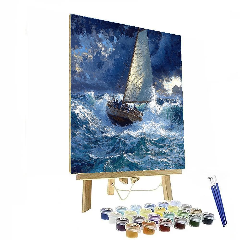 Winslow Homer Inspired Storm At Sea paint by number