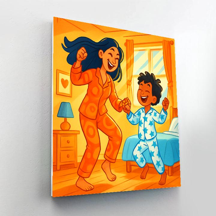 Morning Dance In Pajamas Painting by numbers kit