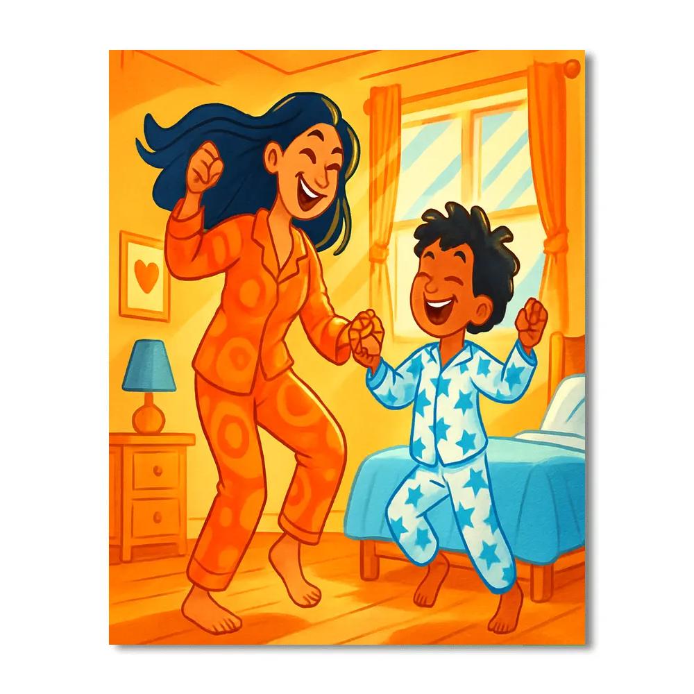 Morning Dance In Pajamas Painting by numbers kit