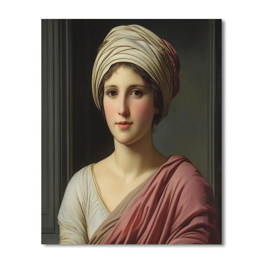 Jean-Auguste-Dominique Ingres Inspired Classical Muse Paint by numbers art