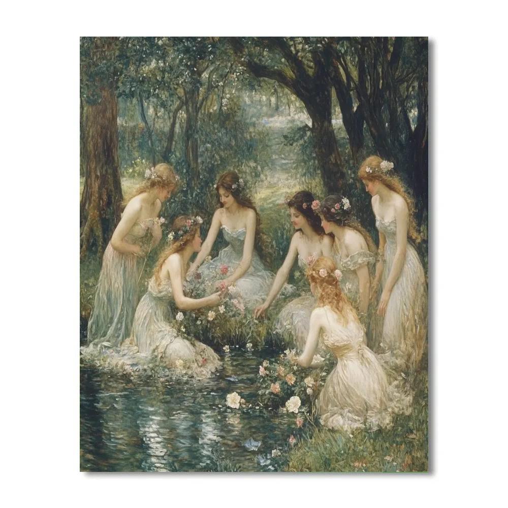 John William Waterhouse Inspired Mythic Nymphs DIY paint by numbers