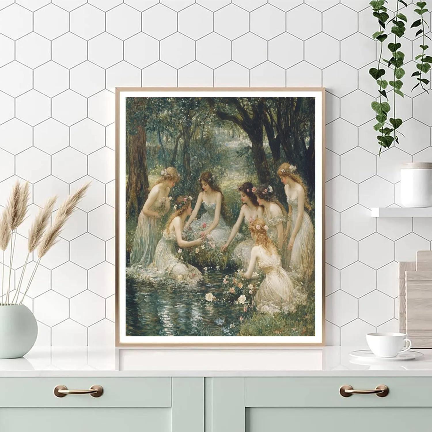 John William Waterhouse Inspired Mythic Nymphs DIY paint by numbers