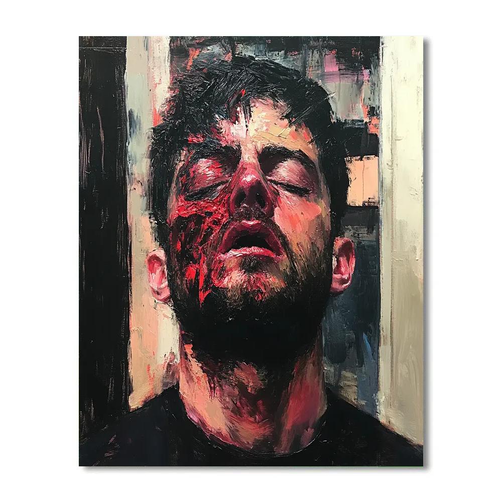 Francis Bacon Inspired Emotional Self Portrait painting number kit