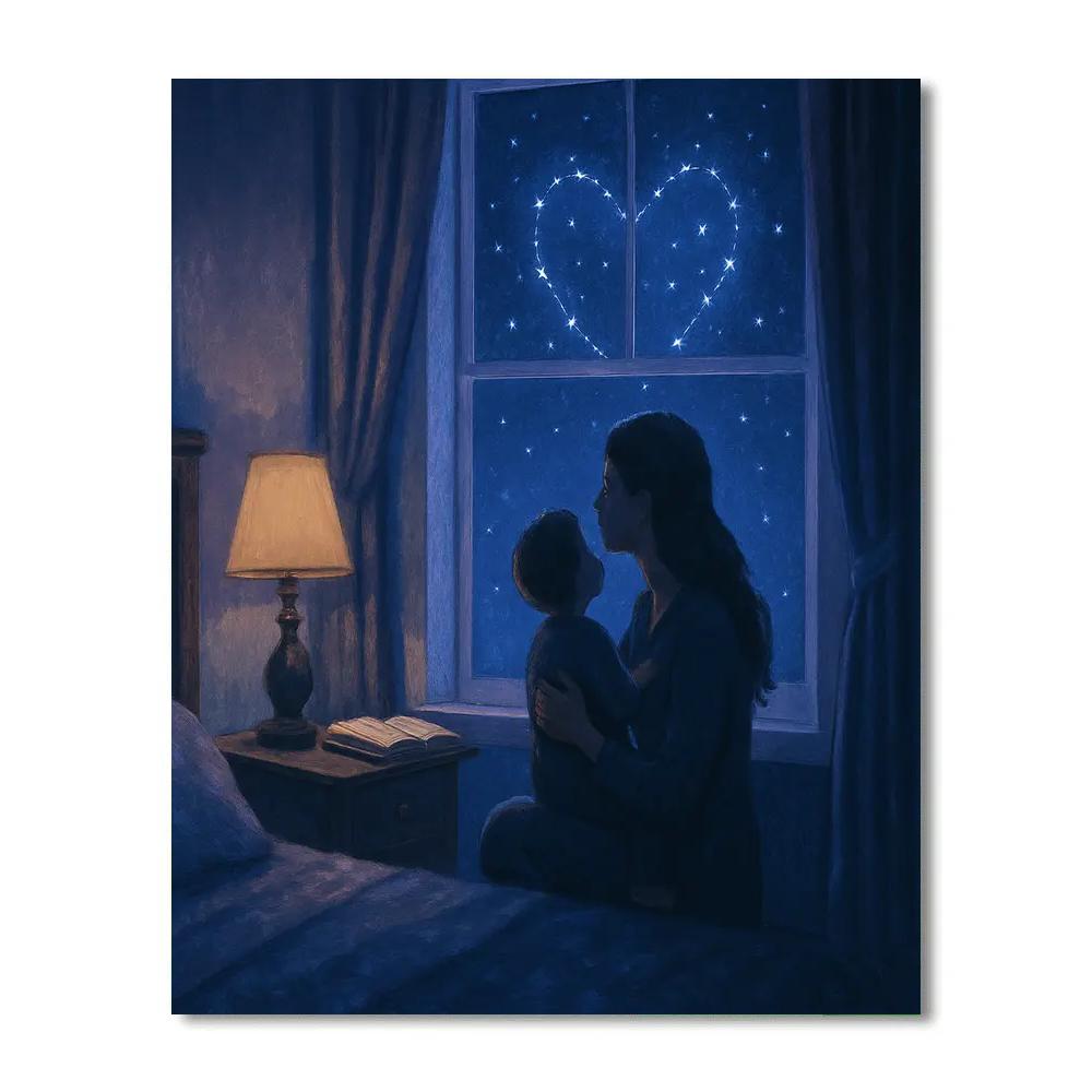 Starlit Window Wishes Painting by numbers kit