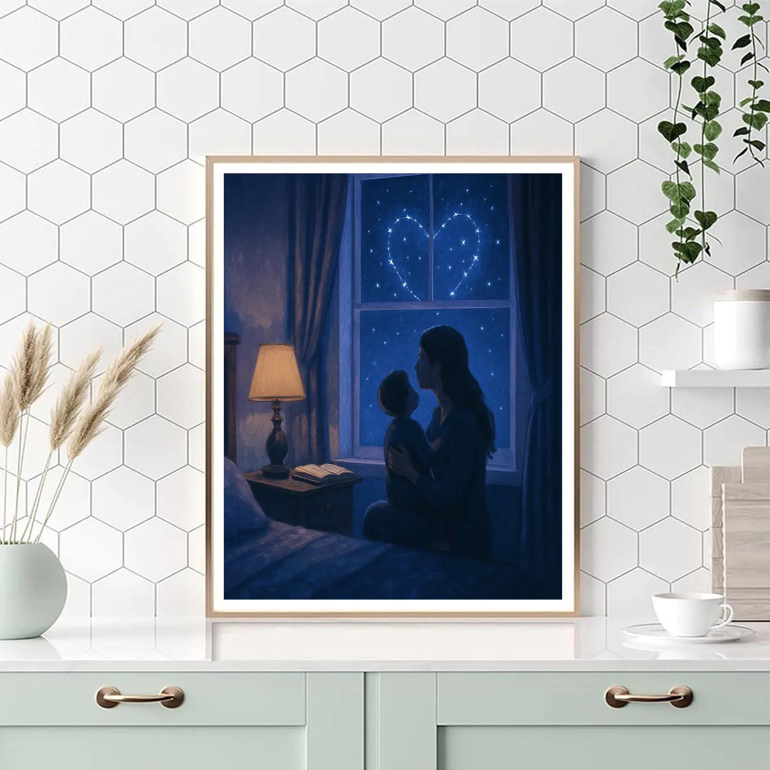Starlit Window Wishes Painting by numbers kit