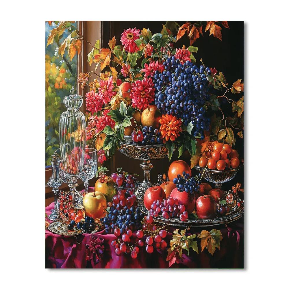 Jan Van Eyck Inspired Detailed Still Life Paint by numbers art
