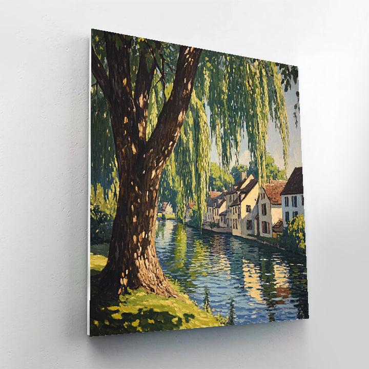 Camille Pissarro Inspired Riverside Landscape Painting by numbers kit