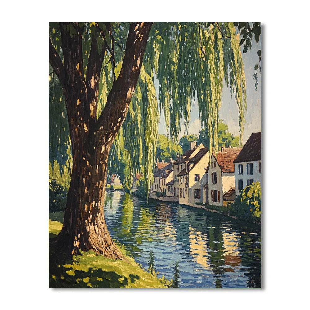 Camille Pissarro Inspired Riverside Landscape Painting by numbers kit