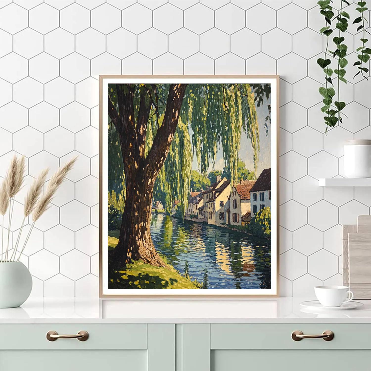 Camille Pissarro Inspired Riverside Landscape Painting by numbers kit