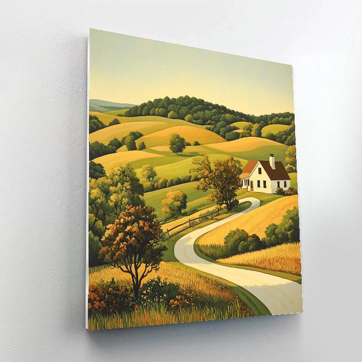 Grant Wood Inspired Midwest Farmhouse Paint by numbers kits