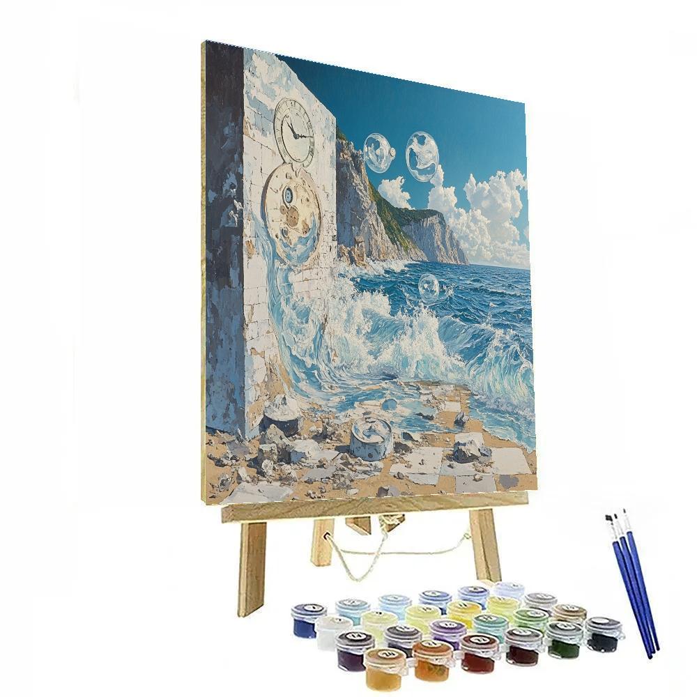 Salvador Dali Inspired Dreamlike Ocean DIY paint by numbers
