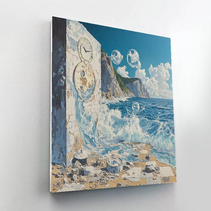 Salvador Dali Inspired Dreamlike Ocean DIY paint by numbers
