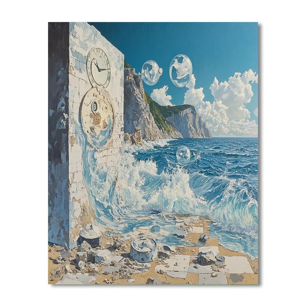 Salvador Dali Inspired Dreamlike Ocean DIY paint by numbers