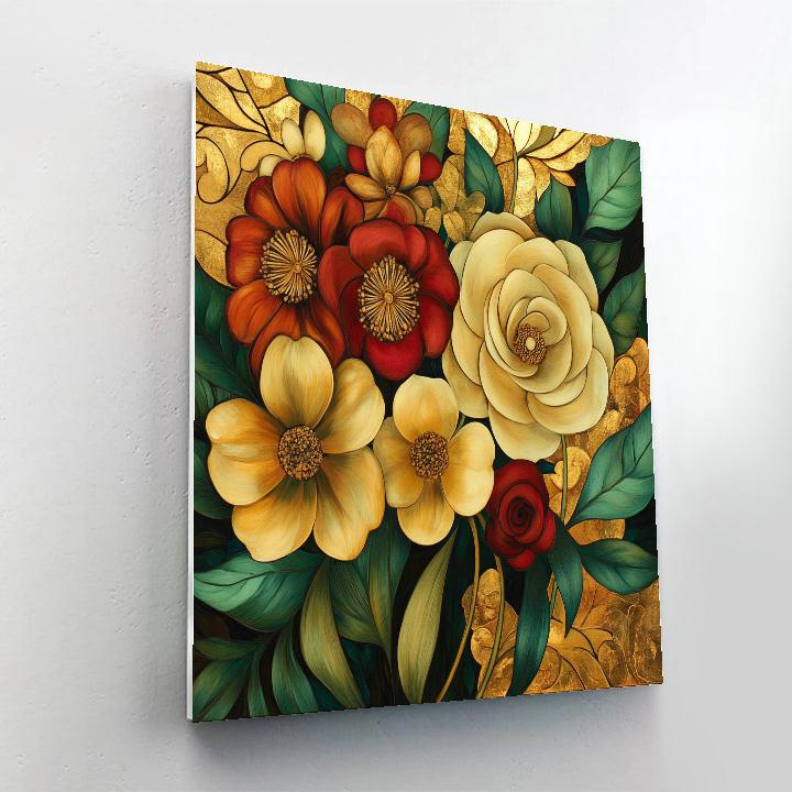 Gustav Klimt Inspired Golden Blossom Number painting