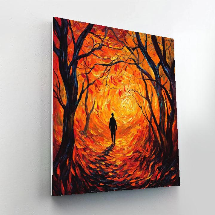 Edvard Munch Inspired Autumn Woods Painting by numbers kit