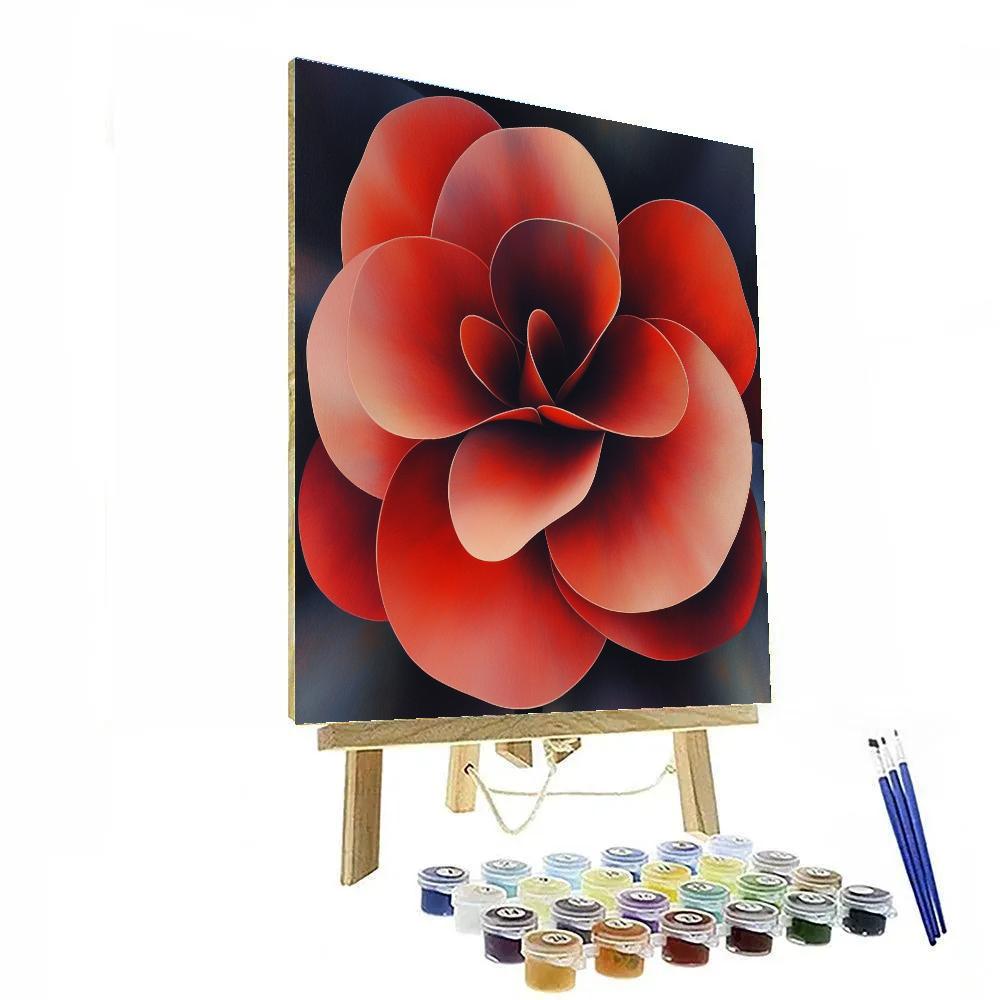 Georgia O’Keeffe Inspired Desert Flower paint by color