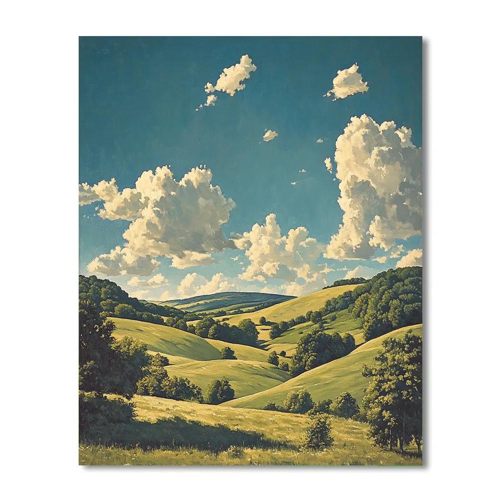 John Constable Inspired Rolling Hills Paint by numbers kits