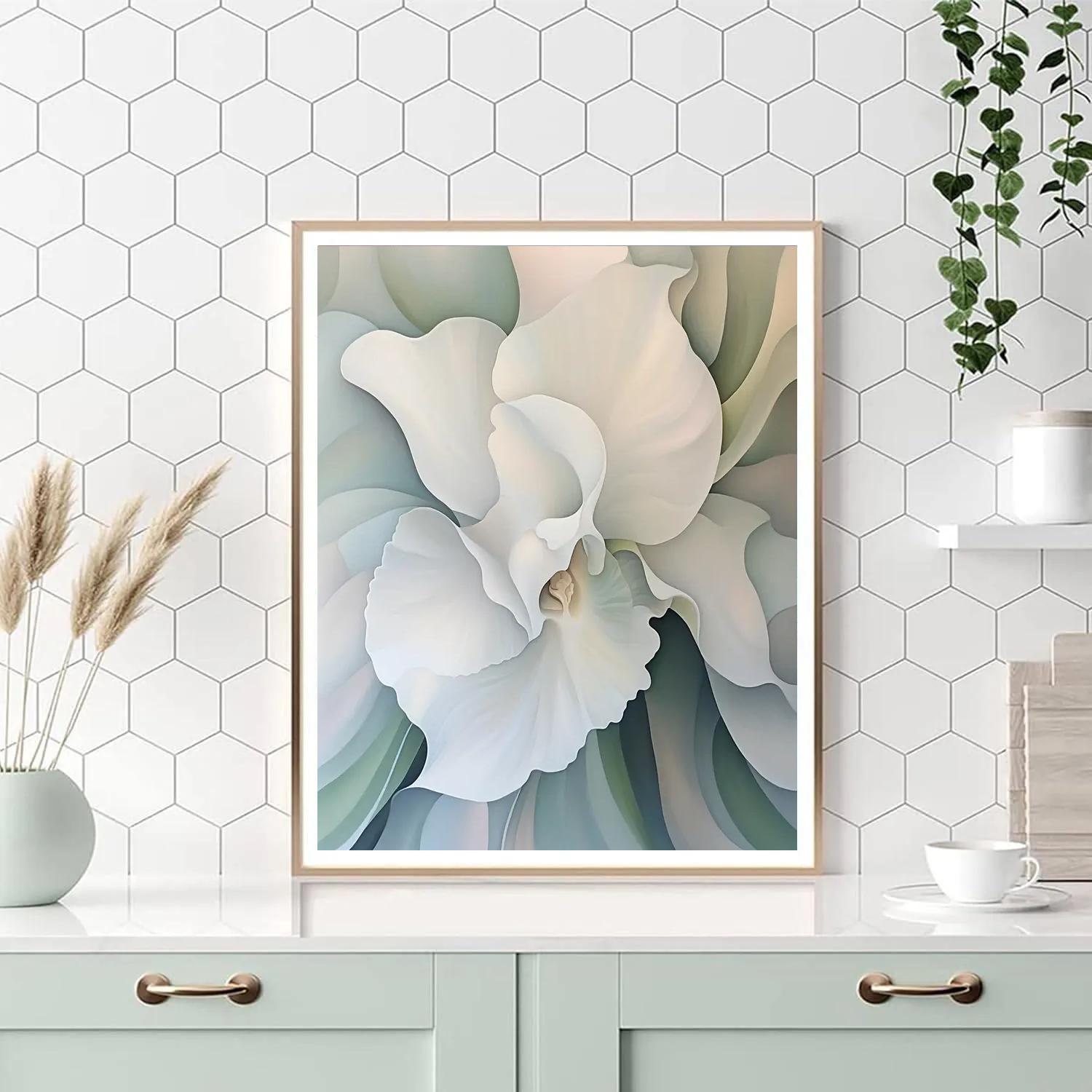 Georgia O’Keeffe Inspired Abstract Orchid Paint by numbers kits