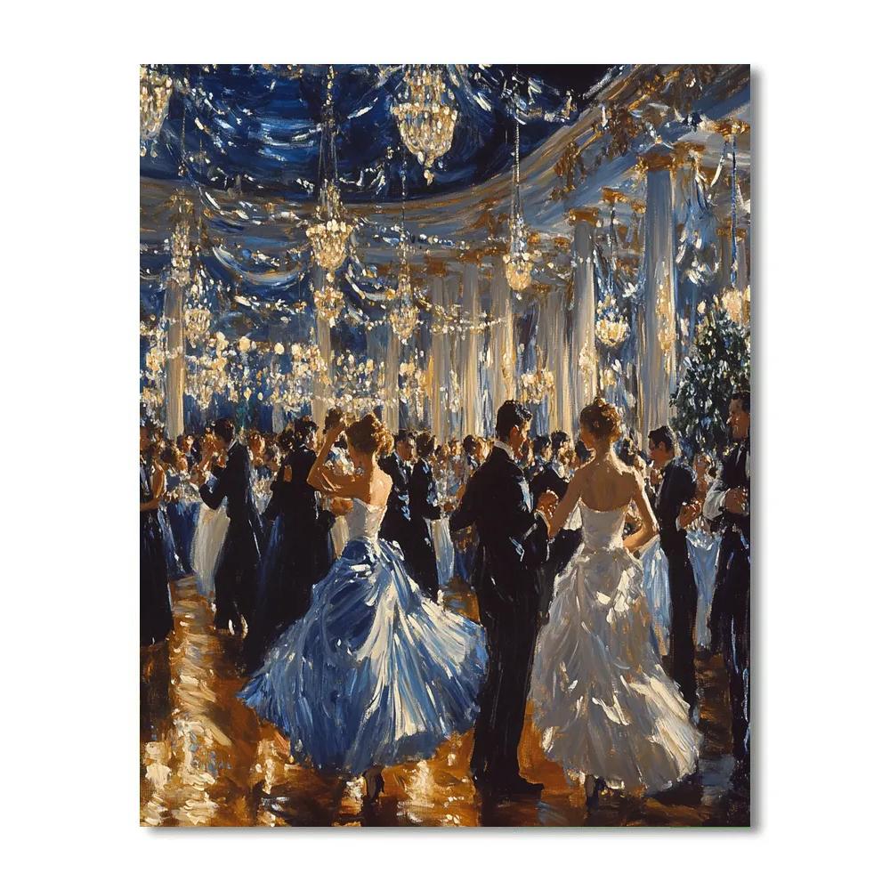 John Singer Sargent Inspired Elegant Ballroom Numbered painting kits