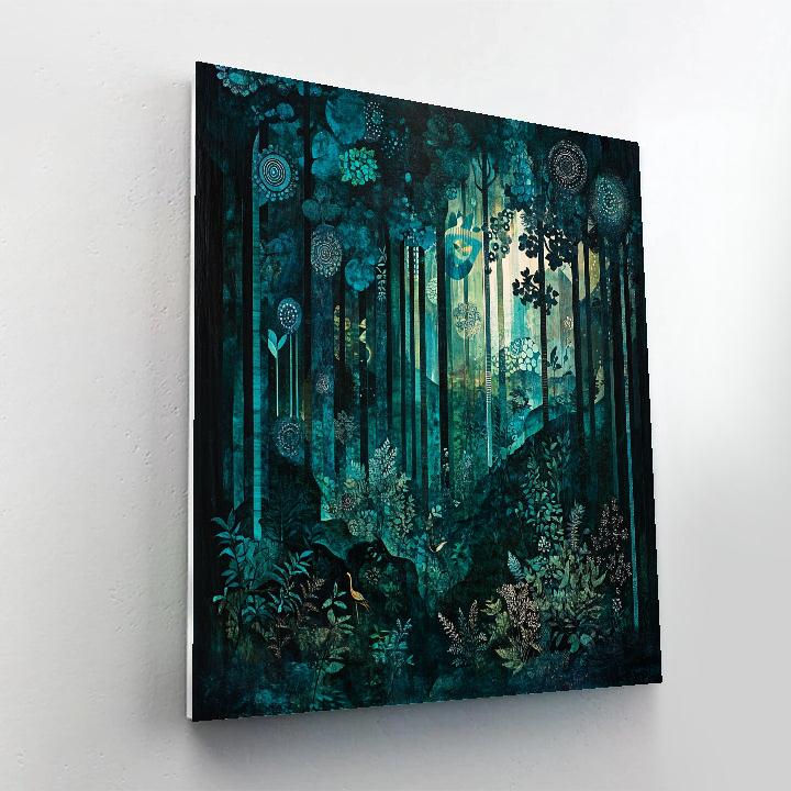 Max Ernst Inspired Enchanted Forest Number painting